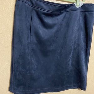 Faux suede skirt